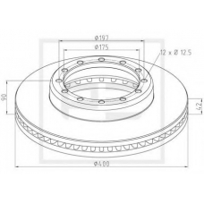 256.016-00A PE Automotive Тормозной диск