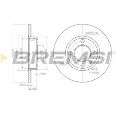 DBA042S BREMSI Тормозной диск