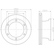 8DD 355 117-541 HELLA PAGID Тормозной диск