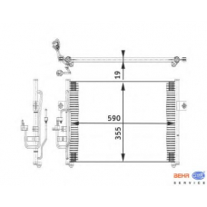 8FC 351 318-021 HELLA Конденсатор, кондиционер