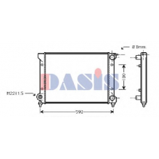 330250N AKS DASIS Радиатор, охлаждение двигателя
