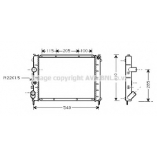 RTA2231 AVA Радиатор, охлаждение двигателя