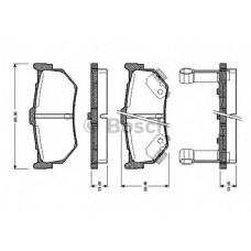 0 986 TB2 547 BOSCH Комплект тормозных колодок, дисковый тормоз