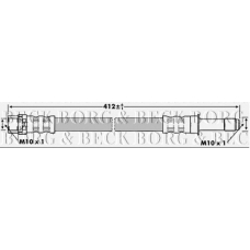 BBH6884 BORG & BECK Тормозной шланг