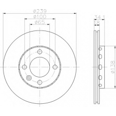 8DD 355 104-201 HELLA Тормозной диск