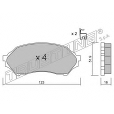 396.0 TRUSTING Комплект тормозных колодок, дисковый тормоз