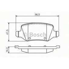 0 986 494 569 BOSCH Комплект тормозных колодок, дисковый тормоз