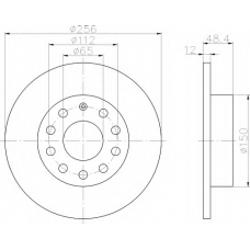 8DD 355 109-641 HELLA Тормозной диск