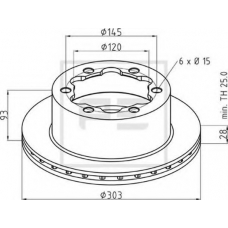 016.679-00A PE Automotive Тормозной диск