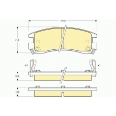 6140429 GIRLING Комплект тормозных колодок, дисковый тормоз