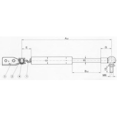 45 06 95-93 JOHNS Газовая пружина, крышка багажник