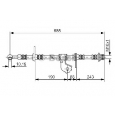 1 987 476 735 BOSCH Тормозной шланг