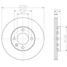 8DD 355 104-211 HELLA PAGID Тормозной диск