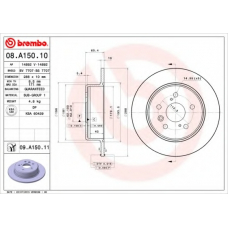 08.A150.10 BREMBO Тормозной диск