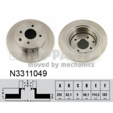 N3311049 NIPPARTS Тормозной диск