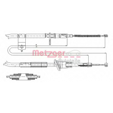 17.2518 METZGER Трос, стояночная тормозная система