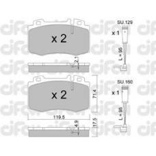 822-563-5K CIFAM Комплект тормозных колодок, дисковый тормоз