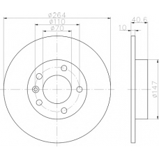 8DD 355 116-021 HELLA PAGID Тормозной диск