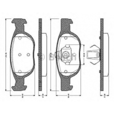 0 986 TB2 284 BOSCH Комплект тормозных колодок, дисковый тормоз