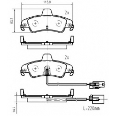 K417102 Vema Комплект тормозных колодок, дисковый тормоз