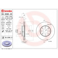 09.3090.21 BREMBO Тормозной диск