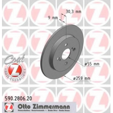 590.2806.20 ZIMMERMANN Тормозной диск