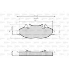 872007 VALEO Комплект тормозных колодок, дисковый тормоз