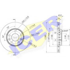 78BD4022-2 ICER Тормозной диск