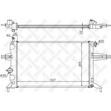 10-25163-SX STELLOX Радиатор, охлаждение двигателя