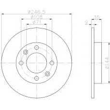 MDC1493 MINTEX Тормозной диск