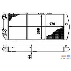 8MK 376 714-701 HELLA Радиатор, охлаждение двигателя