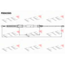 FBS02085 FTE Трос, стояночная тормозная система