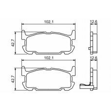 0 986 494 226 BOSCH Комплект тормозных колодок, дисковый тормоз