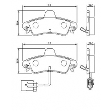 0 986 424 745 BOSCH Комплект тормозных колодок, дисковый тормоз