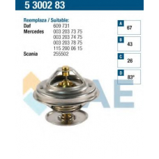5300283 FAE Термостат, охлаждающая жидкость