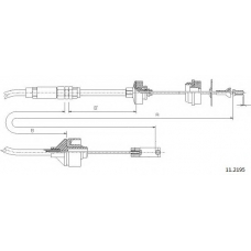 11.2195 CABOR Трос, управление сцеплением