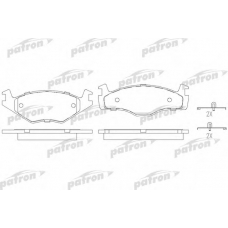 PBP392 PATRON Комплект тормозных колодок, дисковый тормоз