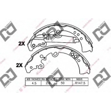 BS1250 DJ PARTS Комплект тормозных колодок