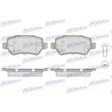 AC0581650D AC Delco Комплект тормозных колодок, дисковый тормоз