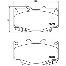 P 83 151 BREMBO Комплект тормозных колодок, дисковый тормоз