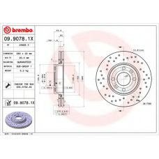 09.9078.1X BREMBO Тормозной диск