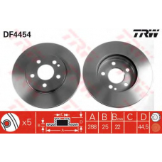 DF4454 TRW Тормозной диск