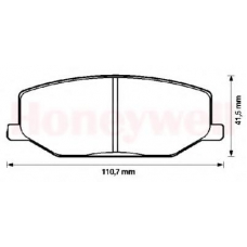 572226B BENDIX Комплект тормозных колодок, дисковый тормоз