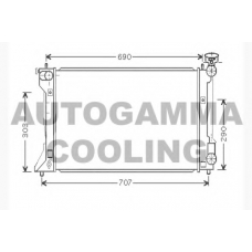 104569 AUTOGAMMA Радиатор, охлаждение двигателя