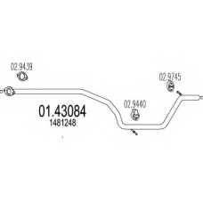 01.43084 MTS Труба выхлопного газа