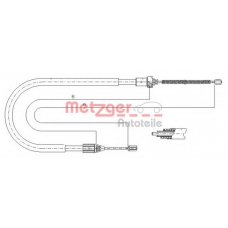 11.6585 METZGER Трос, стояночная тормозная система