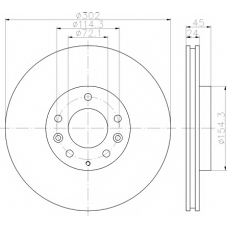 MDC2564 MINTEX Тормозной диск