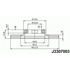 J3307003 NIPPARTS Тормозной диск