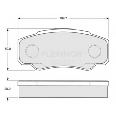 FB210487 FLENNOR Комплект тормозных колодок, дисковый тормоз