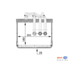 8FH 351 311-211 HELLA Теплообменник, отопление салона